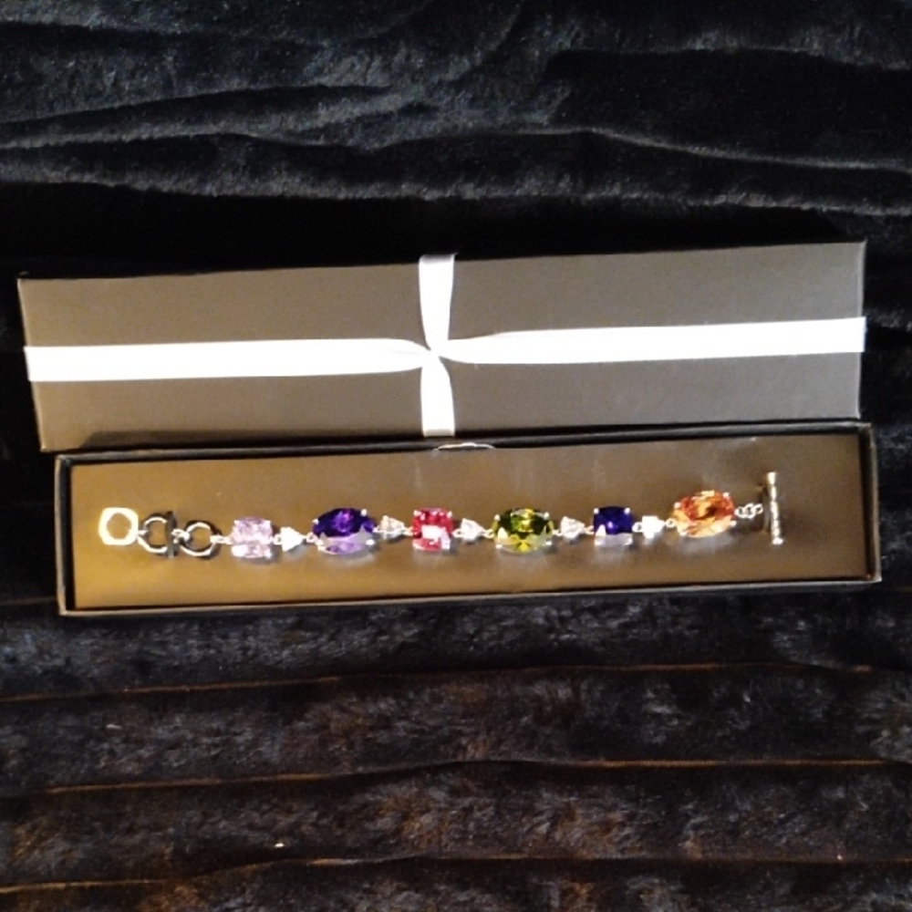 Elegant Multicolor Gemstone Bracelet